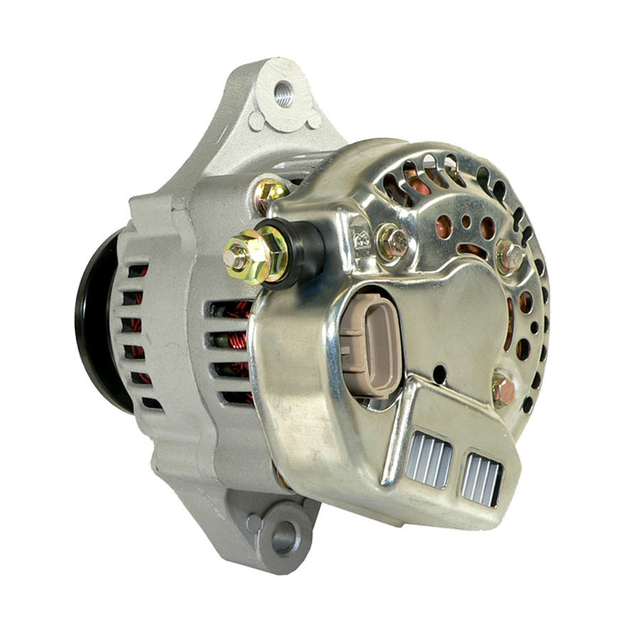 Kubota Alternator Voltage: 12 Volts Amps: 40 Amps Regulator Position: 9:00 Polarity: Negative Output Stud Dimensions: M6-1.0 Top DE Mounting Ear M8-1.25 Threaded