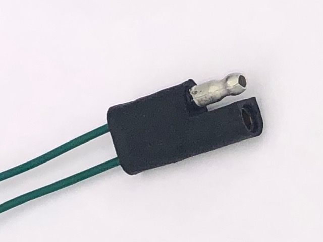 Connector 2 contact flat  .18 diameter bullet connector