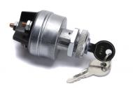 This is a ignition switch.  It has four positions, accessory, off, run, start.  it has four posts on the back.  -- Accessory, Battery, ignition, and starter. 
You will have to do your own wiring but they work great.
